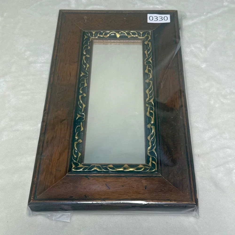 Paragon Picture Gallery Wall Mirror Brown Gold Dark Wood Frame Accent Mirror